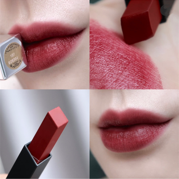 Ex-gratia YSL Saint Laurent small silver bar with red nourishing matte 107108112103