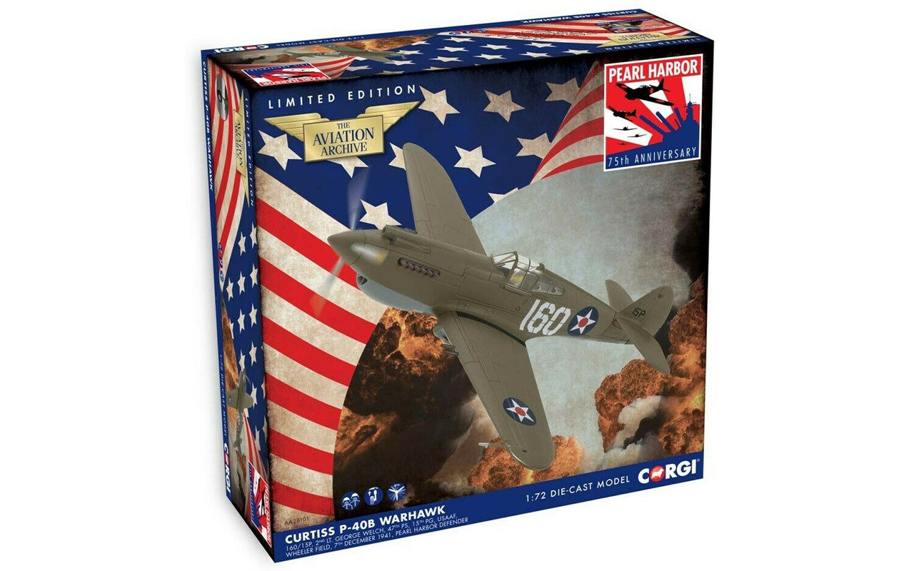 CORGI Dog Patients 1 72 AA28101 CURTISS P-40B U.S. Fighter Alloy Model