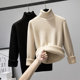 High-necked thick sweater ladies 2023 new autumn and winter inner pullover plus velvet warm sweater