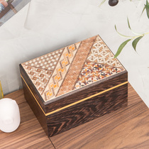 Home After the US House Flower Flowers First Accessories Box Solid Wood First Accessories Box Wood Princess Japan South Korea Jewels Jewelry Handmade Jewelry Containing box