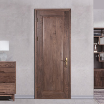 Zolpirim Real Wood Door Indoor Door Black Walnuts Wood Door Bedroom Door Full House Custom Free Paint Door Minimalist