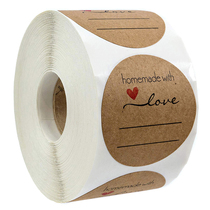 500 post baking gift feng kou tie 5cm circular DIY handmade canned tag packaging sealing stickers