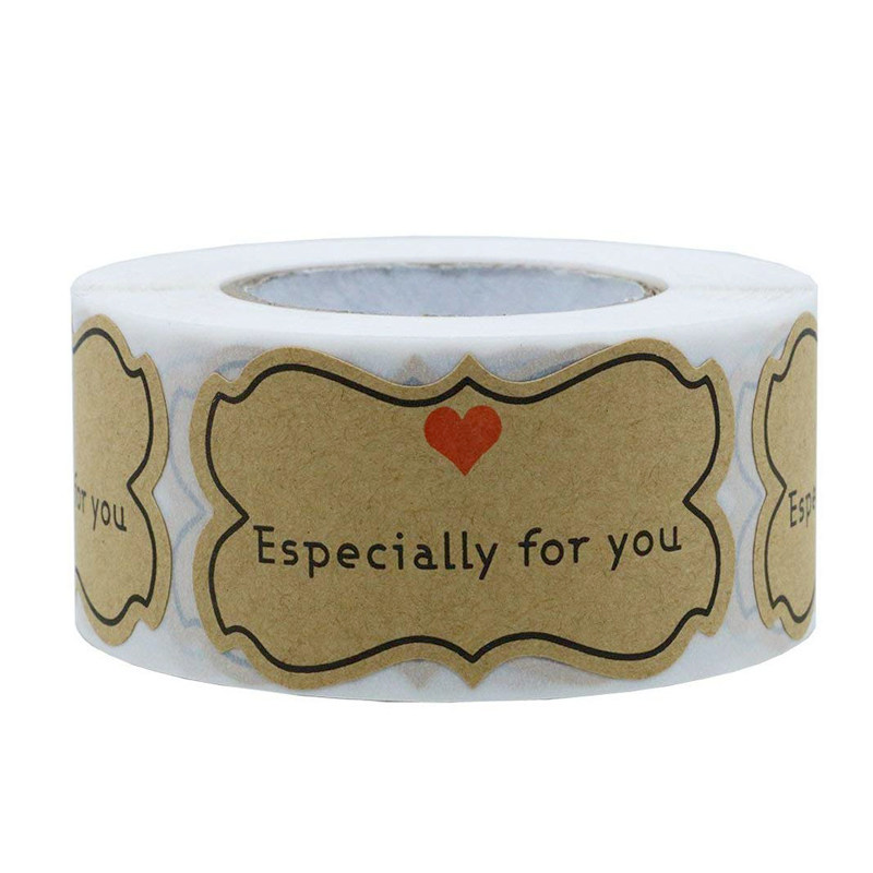 250 Rolls of Kraft Paper Stickers 