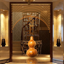 Peach wood bead curtain crystal solid wood door curtain porch partition curtain bedroom bathroom living room half curtain