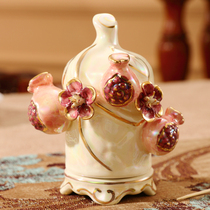 European style toothpick cylinder ceramic toothpick bottle living room coffee table toothpick box jar table decorations household cotton sign tube