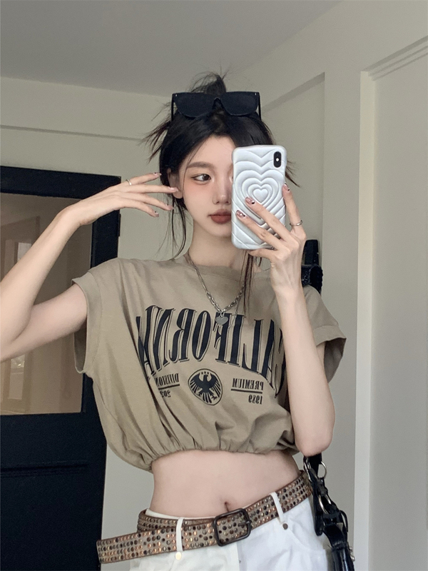 Et Jazz Girl Group Printed Round Neck Short Vest T-Shirt Hiphop Hip-Hop Hot Girl Disco Jazz Dance Top Et Jazz Girl Group Printed Round Neck Short Vest T-Shirt Hiphop Hip-Hop Hot Girl Disco Jazz Dance Top