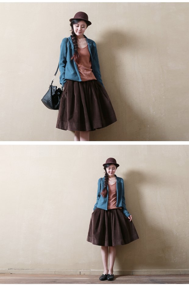 2018 của phụ nữ văn học retro cotton linh hoạt đan lỏng áo len ngắn áo len cardigan áo dày nữ - Áo len cổ chữ V áo len cardigan
