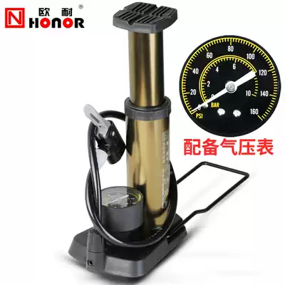 Mountaineering bicycle foot high pressure pump filling household portable mini foot basketball pressure gauge pumping pump