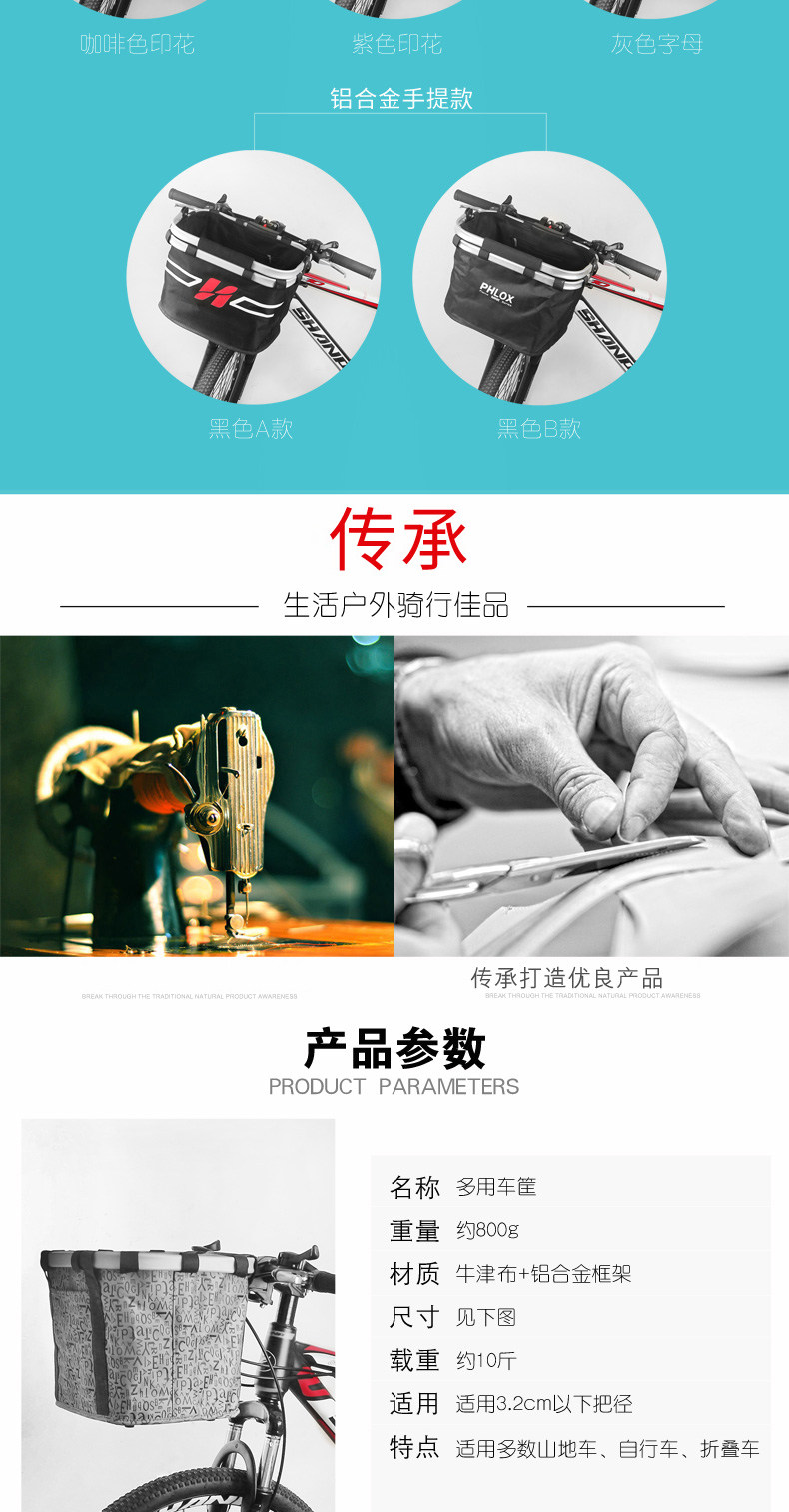 Panier pour vélo en toile - Ref 2257620 Image 7