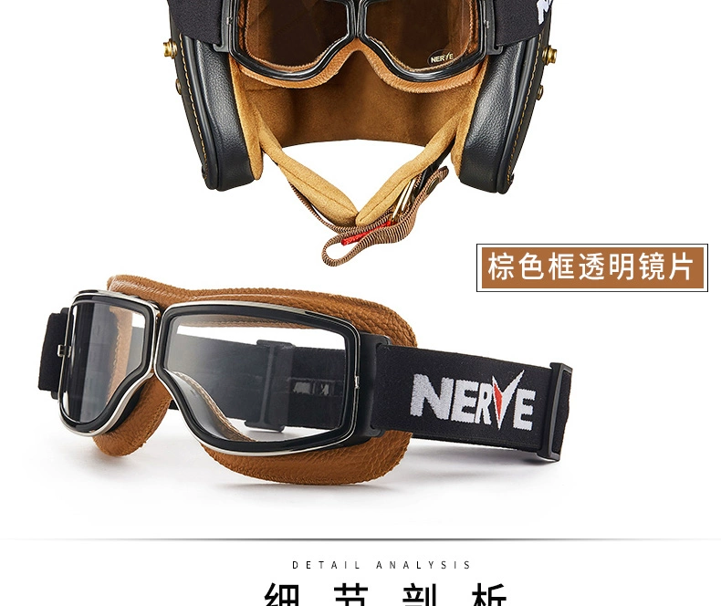 NERVE retro xe máy xe máy Harley mũ bảo hiểm kính râm kính off-road thí điểm bảo vệ mắt - Xe máy Rider thiết bị