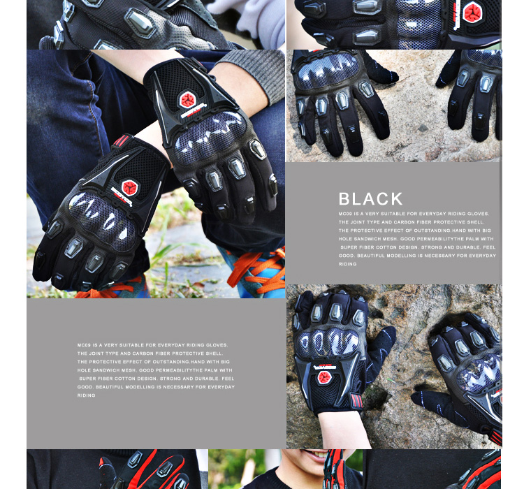 Găng tay xe máy Saiyu cưỡi găng tay bằng sợi carbon chống mòn mùa xuân và mùa hè thoáng khí chống trượt Knight chống trượt đua - Xe máy Rider thiết bị bó gối aolikes
