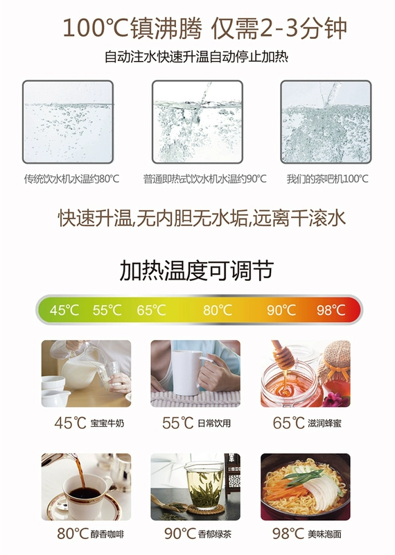 Máy lọc nước mới nóng lạnh dọc nhà Châu Âu đa chức năng thông minh máy pha trà phòng khách gỗ tự động nước máy lọc nước lợ