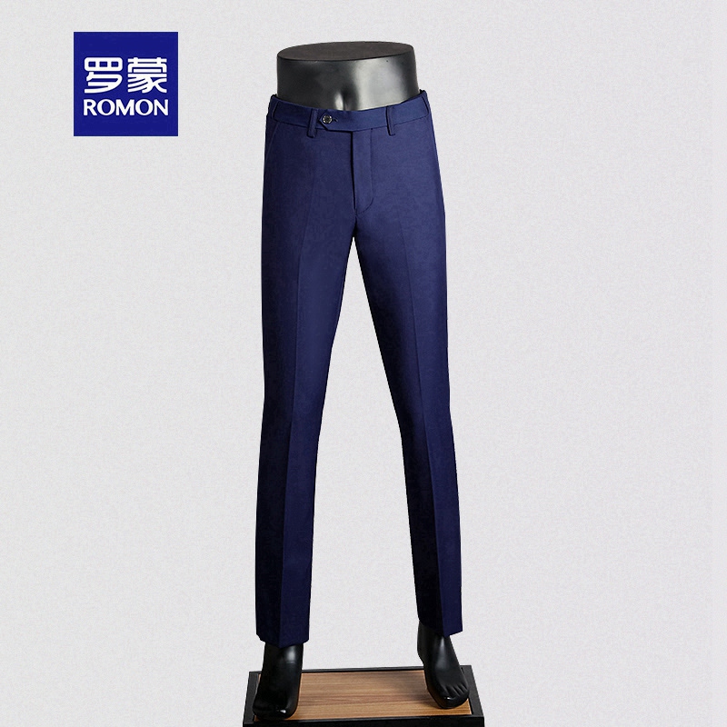 Romon young men's trousers Korean slim professional suit pants Casual fashion gentleman solid color suit pants