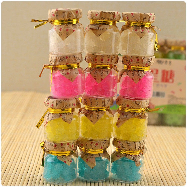 Whole box 60 bottles * 6g Stars sugar small grain bottled candy Hsu May bottle Drift bottles Colour Candy Children Gift