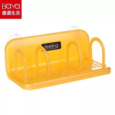 Japan imported kitchen gadget storage layer rack, cloths drain rack with suction cup