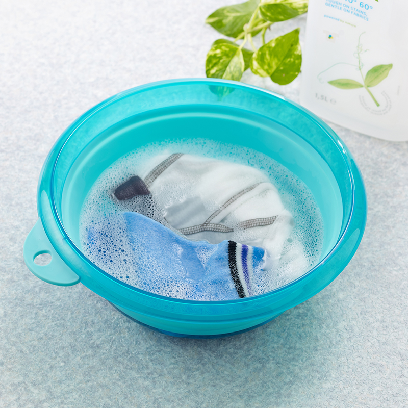 Japan imported portable folding bucket basin washbasin Fishing bucket Multi-function outdoor travel bucket Car wash plus bucket