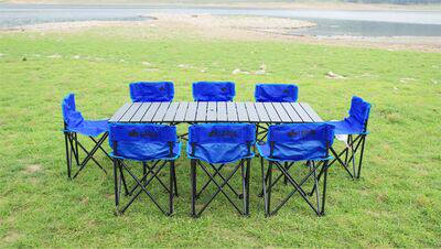 Outdoor Folding Table And Chairs Suit Portable Light Picnic Table And Chairs Travel Wild Self Driving Tours On-board Camping Seats