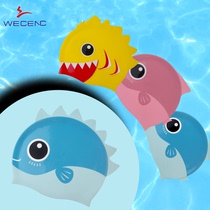Childrens cartoon swimming cap ear protection cute boy girl child baby waterproof head-protective parent-child swimming cap
