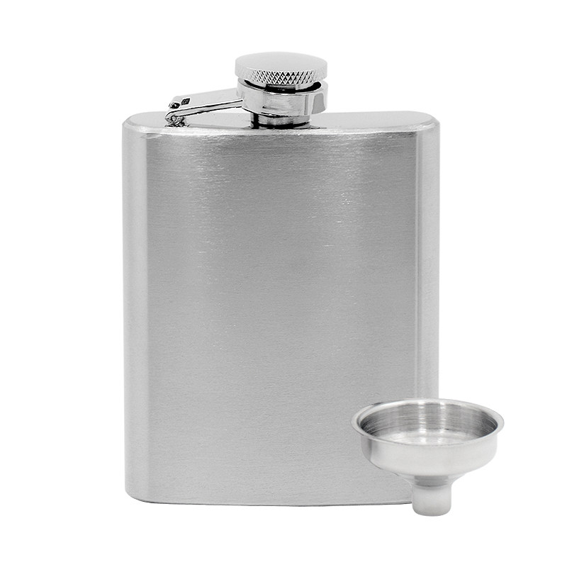 Bagel Palm Medium Treasure 2 Thickened 304 Stainless Steel Wine Jug Carry-on outdoor portable flat small kettle