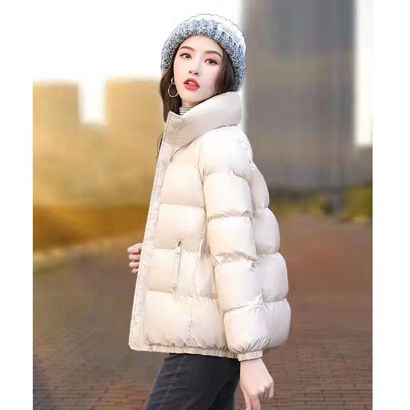 Short cotton-padded women 2021 New Korean version of loose bread clothing fashion bright down cotton winter coat women