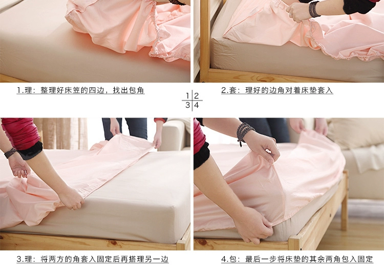 Ichiban Nhật bông rửa một mảnh khăn trải giường cotton bông rửa đơn đôi giường đơn Khăn Li mảnh bóng không thể đủ khả năng - Khăn trải giường