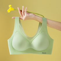 无痕内衣女夏季薄款果冻条小胸聚拢无钢圈防下垂运动背心式文胸罩