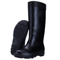 Matte black rain boots for men thickened non-slip wear-resistant cotton thick velvet water shoes construction site waterproof boots special rubber shoes for work