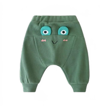 Baby big ass pants baby boys and girls spring and autumn cartoon trousers loose pants harem pants high waist pants pp