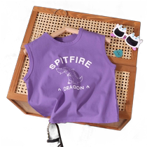 Summer new baby and childrens clothing children infants and young children thin sleeveless boys cartoon waistcoat vest t-shirt summer thin