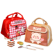 High-looking aluminum foil insulated lunch box bag with rice bag ins style student portable lunch box bag