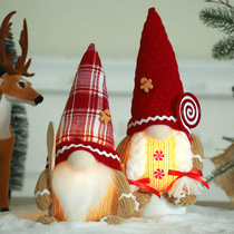 New Christmas faceless elderly couple ornaments cartoon faceless doll ornaments dwarf hanging window decorations