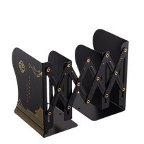 Retractable book stand large creative student use bookshelf book clip table book storage rack national style desktop standing book storage folding storage stretch bookend storage storage shelf