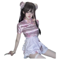 Chinese girl cheongsam female new Chinese style improved cute little cook Japanese style sweet girl uniform nightgown Lolita maid