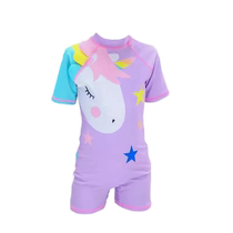 Cartoon childrens swimsuit girl Korean style swimming cap one-piece swimsuit baby small and middle school student hot spring swimsuit