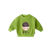 Childrens long-sleeved boys sweatshirts spring and autumn 2024 new boys T-shirt clothes medium and large childrens tops childrens autumn clothes