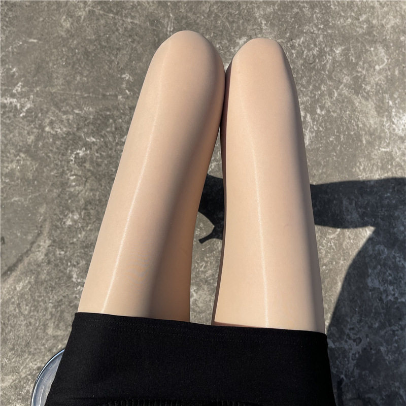 колготки / чулки дна 马油丝袜超薄款油亮丝袜光腿神器防勾丝美式油光光滑水光裤袜女 Jifanpaul