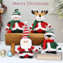 Christmas doll small doll with hat Santa Claus snowman decoration doll hotel shopping mall window scene decoration