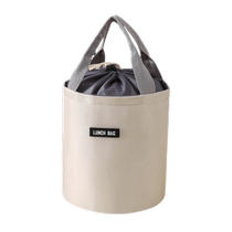 Sac de boîte à déjeuner isolé cylindrique sac isolé grand sac à déjeuner rond portatif de papier daluminium pour apporter le repas au travail sac isolé sac de repas