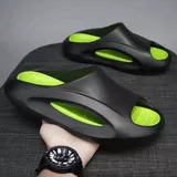 Мужские летние тапочки, спортивные сандалии на платформе, слайдеры, нескользящая удобная обувь, популярно в интернете