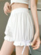 Pumpkin Pants for Women, Summer Thin Safety Shorts, Anti-Exposure, Can Be Worn Outside, White Lantern-Style Padded Shorts