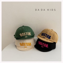 New childrens soft brim childrens peaked cap for boys and girls trendy 2024 new Korean baby hat spring and autumn