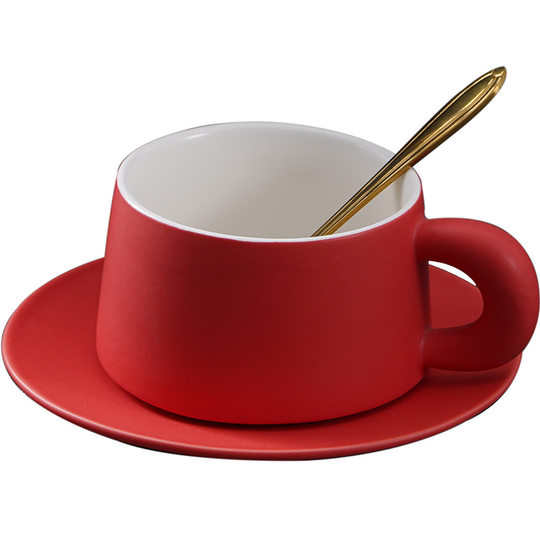 Taza de aspecto alto, nuevo estilo, exquisito café de cerámica mate, taza de agua ideal de color sólido azul Klein, estilo europeo simple