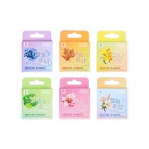 Creative handbook stickers diy remote knowledge flowers falling transparent ins style flower plant stickers boxed waterproof pet