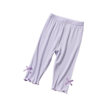 Girls leggings summer solid color elastic childrens modal long pants thin section baby girl cropped pants anti-mosquito pants