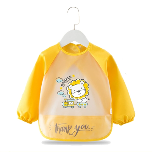 Детский нагрудник подходит для мужчин и женщин для детского сада, водонепроницаемый фартук для еды, анти-грязь, с карманом, сзади на завязках