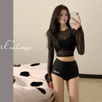 Fashionable Swimsuit for Women 2024 New Swimsuit Split Long Sleeve Sexy Sweet Girl Pure Lust Style Swimsuit Swimsuit for Women