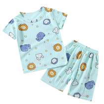 Childrens pajamas summer pure cotton thin short-sleeved shorts for boys and girls baby air-conditioning clothes baby home clothes