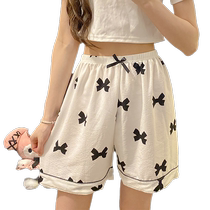 遛弯神裤短裤女卡通可爱白色懒人裤睡裤松紧腰学生居家夏季休闲裤
