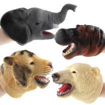 Pmarionnettes pour la faune Gants en caoutchouc doux Bouche Emulated Animal Model Parent-enfant Interactive Children Boy Toys