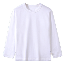 Childrens pure white cotton long-sleeved boys and girls parent-child hand-painted cotton T-shirt graffiti white t-shirt kindergarten diy